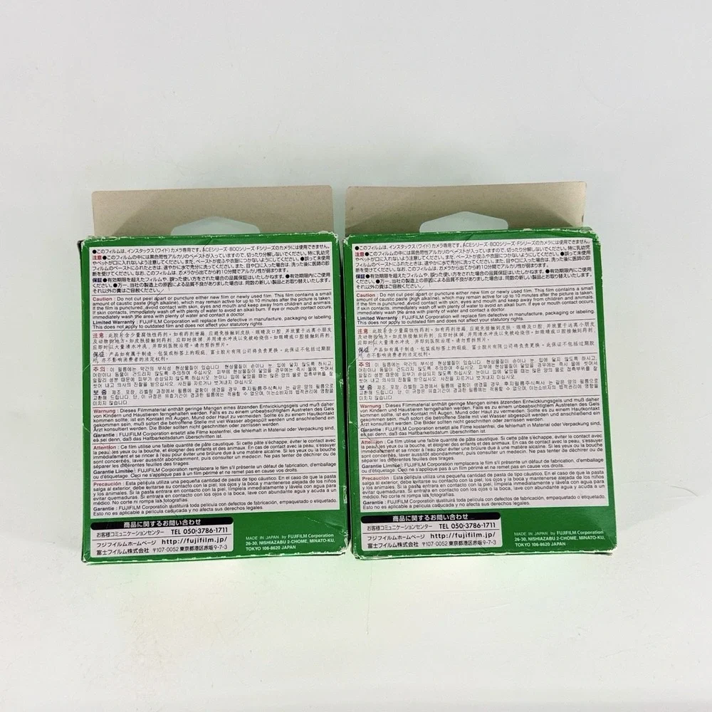 Lot of 2 Fujifilm Instax Wide Instant Film 20 Sheets Each Exp 08/2016 Sealed